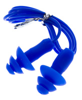 Stopery zatyczki do uszu na basen do pływania ciemno niebieskie VIVO