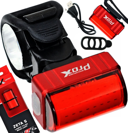 Zestaw Lampek Rowerowych Przód+Tył 600 LM USB PROX HAMAL SET + ZETA S 80 LM