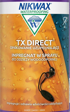 Nikwax TX.Direct Spray 1Litr Impregnat Do Odzieży Membranowej Goretex eVENT