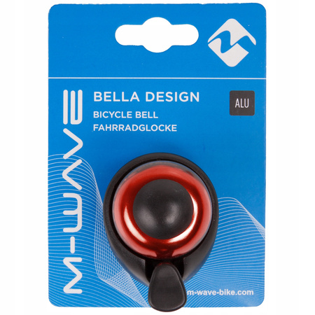 M-WAVE DZWONEK ROWEROWY BELLA ALUMINIOWY CZERWONY