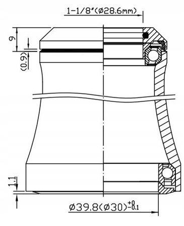 NECO STERY ZINTEGROWANE TAPERED REDUKCYJNE 1 1/8''