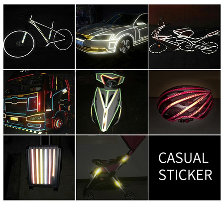 AG402C NAKLEJKA ODBLASKOWA 1CMX8M SZARA