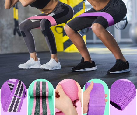 ZESTAW 3 GUMY OPOROWE TAŚMY MATERIAŁOWE DO ĆWICZEŃ