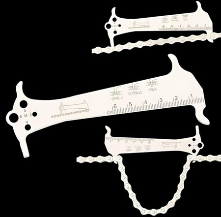 PRZYMIAR ŁAŃCUCHA MIERNIK ZUŻYCIA ŁAŃCUCHA + CHWYTAK ROZPIĘTEGO ŁAŃCUCHA