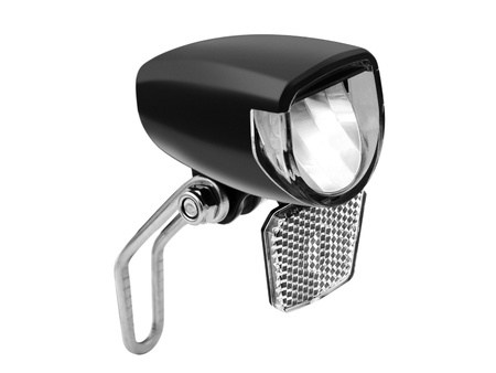LAMPA ROWEROWA PRZEDNIA NA DYNAMO Z PODTRZYMANIEM ŚWIECENIA 25 LUX 60 Lumen