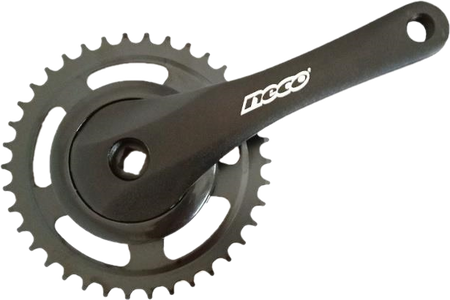 MECHANIZM KORBOWY 38 ZĘBÓW ALUMINIOWY NECO CITY CZARNY 170MM Do Nexus