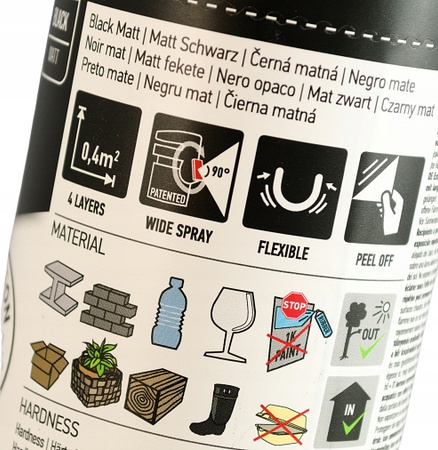 MASTON GUMA W SPRAYU CZARNY MAT 400 ml