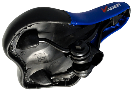 VADER Siodełko Rowerowe Dziecięce Junior + JARZEMKO Czarno-Niebieskie