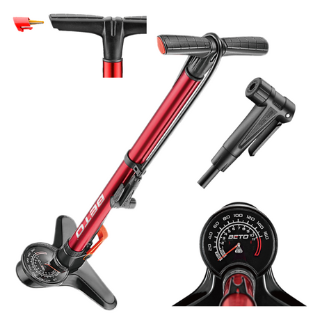 Pompka Rowerowa BETO CFL-003AGD MAX Podłogowa + Zasobnik Do Tubeless 160PSI