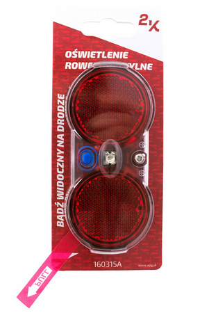2K Lampka rowerowa LED na bagażnik z odblaskiem ba