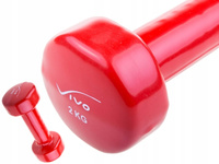 VIVO HANTELKI HANTEL CIĘŻAREK 2 KG CZERWONY