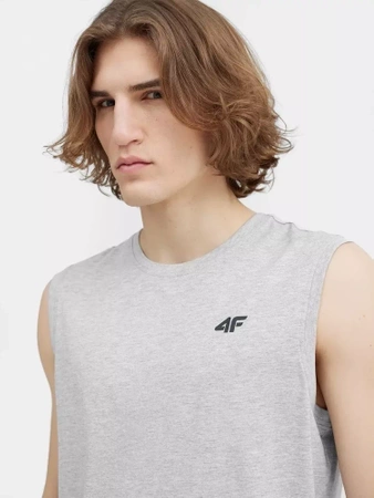 MĘSKA KOSZULKA 4F BEZ RĘKAWÓW TANK TOP BASIC PODKOSZULEK SZARA L