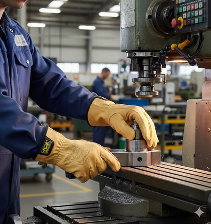 Rękawice Mechanix Durahide Tan L Skórzane TrekDry ANSI Warsztatowe Do Pracy