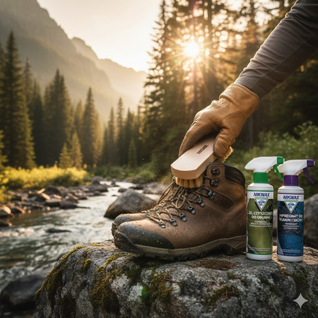 Nikwax Shoe Brush White Bristles Szczotka Do Butów Drewniana Nylon