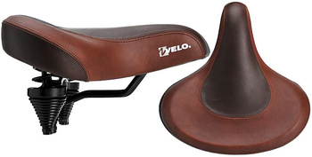 VELO VL8088 SIODEŁKO ROWEROWE SZEROKIE KANAPA BRĄZ