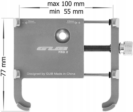GUB PRO2 UCHWYT NA TELEFON NA KIEROWNICE ALUMINIUM