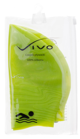 Czepek Pływacki Sylikonowy Basen Limonka 3D VIVO