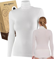 WEŁNIANA DAMSKA BLUZKA GOLF BRUBECK COMFORT MERINO L