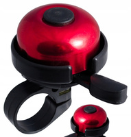 DZWONEK ROWEROWY CZERWONY ALUMINIOWYOWY GŁOŚNY