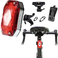 Lampka Rowerowa Tylna na USB MOON SHIELD X AUTO Sensor 300 lm Ładowana