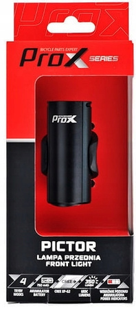 LAMPKA ROWEROWA PRZEDNIA MOCNA 350 LM PROX PICTOR