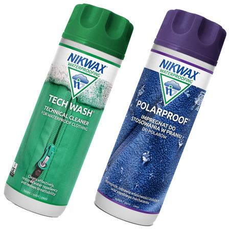 NIKWAX Zestaw 2x300ml Tech Wash Polar Proof Impregnat Do Polaru Fleece
