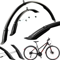 Błotniki Rowerowe SIMPLA 28'' UBIQUIT Do Rowerów Miejskich Pełne Czarne