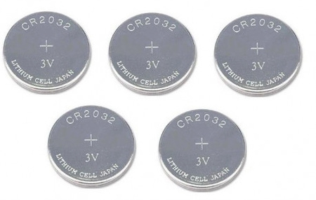 Litowe Baterie CR2032 3V komplet 5 sztuk blister