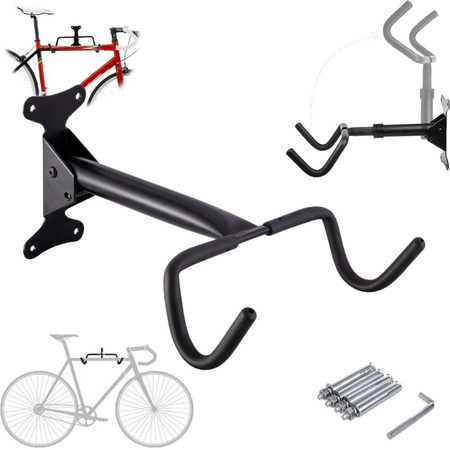 WIESZAK NA ROWER WIESZAK ROWEROWY SKŁADANY UCHWYT NA ROWER NA ŚCIANĘ HAKI