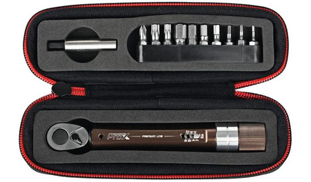 KLUCZ DYNAMOMETRYCZNY 2-14NM Nastawny 12 Elementów Grzechotka + Futerał