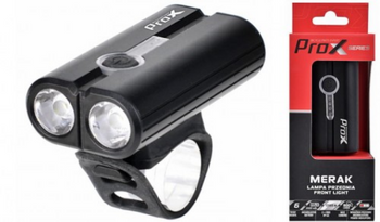 LAMPA PRZÓD PROX MERAK 500Lm, 2000mAh, USB-C
