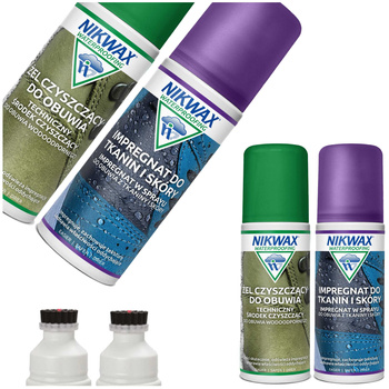 Nikwax Żel Czyszczący Do Obuwia Materiałowego i Skórzanego+Ipregnat 2x125ml