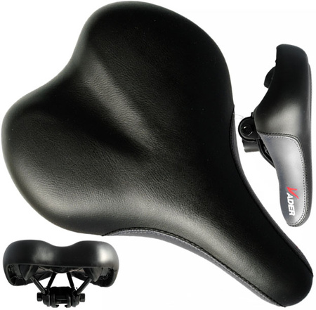 VADER Siodełko Rowerowe Dziecięce Junior + JARZEMKO Czarno-Szare