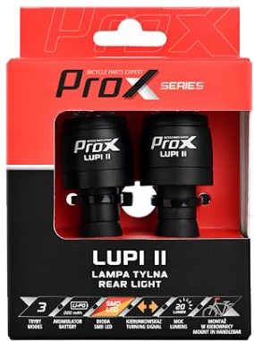 LAMPA ROWEROWA TYLNA Z FUNKCJĄ KIERUNKOWSKAZU PROX USB-C – 20 LM