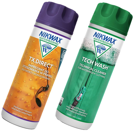 NIKWAX Zestaw TechWash TXDirect Impregnat GoreTex Membran Odzież Techniczna