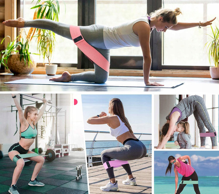 ZESTAW 3 GUMY OPOROWE TAŚMY MATERIAŁOWE DO ĆWICZEŃ