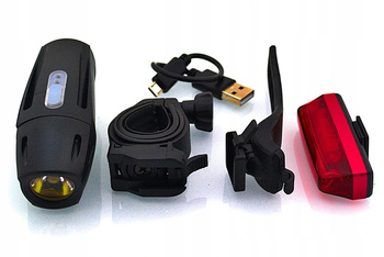 XC Zestaw Lampek rowerowych akumulatorowych LED