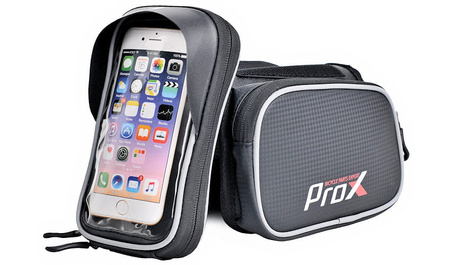 PROX Sakwa na ramę CZARNA UCHWYT NA TELEFON 6,2" 1L ODPINANA