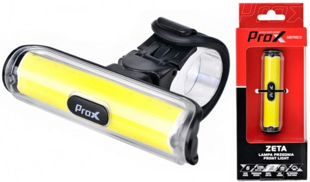 Lampa przednia PROX ZETA,100 Lm, aku/USB