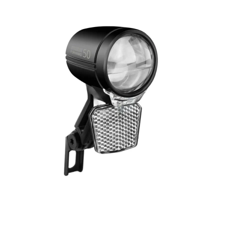 LAMPA ROWEROWA PRZEDNIA NA DYNAMO Z CZUJNIKIEM ZMIERZCHU PODWÓJNA SOCZEWKA