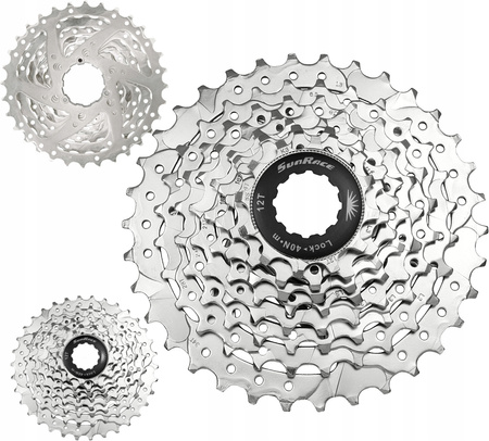 KASETA 8 rzędowa 11-34T SUNRACE NIKIEL MOCNA LEKKA