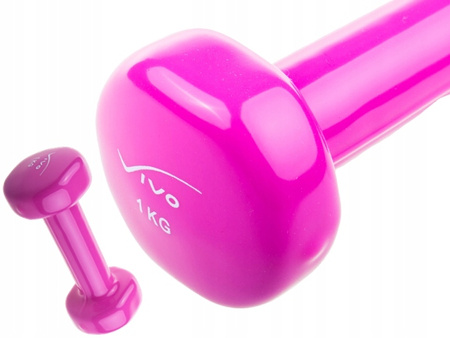 VIVO HANTELKI HANTLE CIĘŻAREK 1 KG RÓŻOWY 1 szt.
