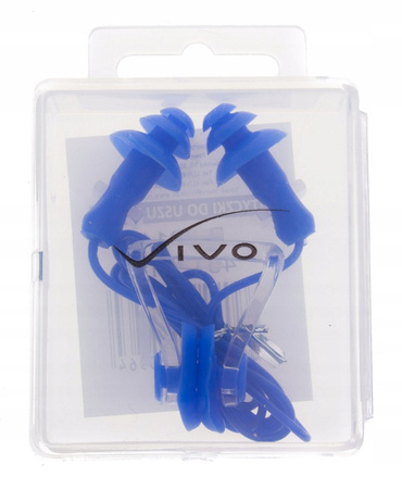 ZATYCZKI DO USZU I NOSA NA BASEN SILIKON + PASEK VIVO