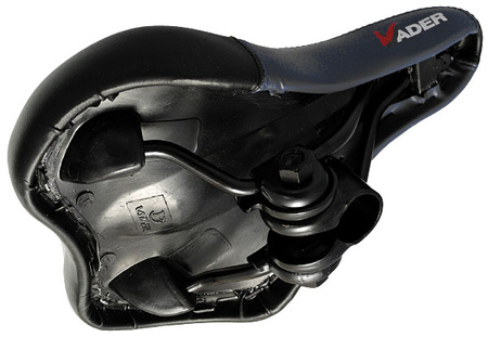 VADER Siodełko Rowerowe Dziecięce Junior + JARZEMKO Czarno-Szare