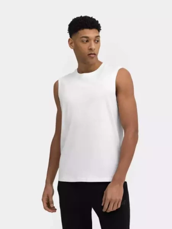 MĘSKA KOSZULKA 4F BEZ RĘKAWÓW TANK TOP BASIC PODKOSZULEK BIAŁA L