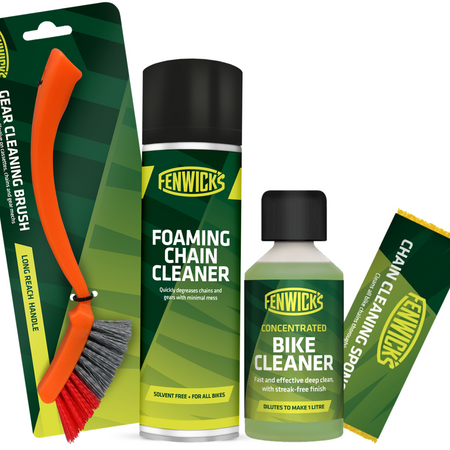 FENWICK'S ZESTAW DO CZYSZCZENIA ROWERU SPA PLUS PIANKA SZCZOTKA GĄBKA PŁYN