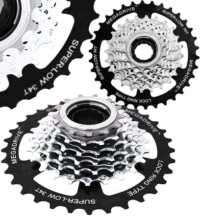 SUNRACE WOLNOBIEG 7-RZĘDOWY 13-34T MOCNY NAKRĘCANY