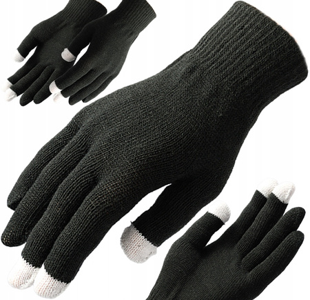 RĘKAWICZKI DOTYKOWE WEŁNIANE ZIMOWE DO TELEFONU