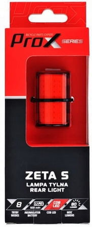Prox ZETA S LAMPKA ROWEROWA TYLNA USB 80lm COB LED