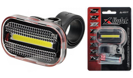 Lampka Latarka Rowerowa Przednia Zestaw Z Bateriami COB LED